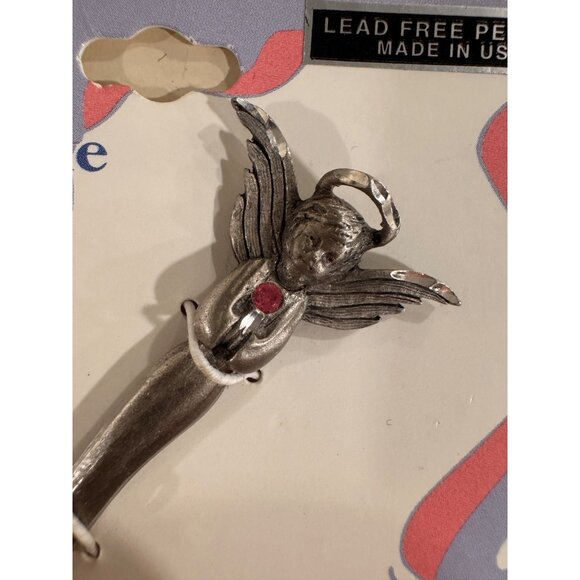 Babys Keepsake Spoon With Angel Design - Lead Free Pewter - Gift For Newborn - Picture 2 of 2